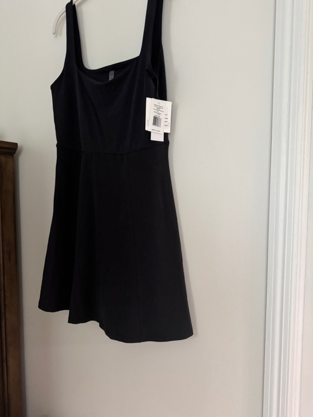 Beyond Yoga Black Sleeveless A-Line Dress